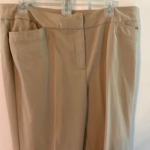 Capri pants, size 14, beige